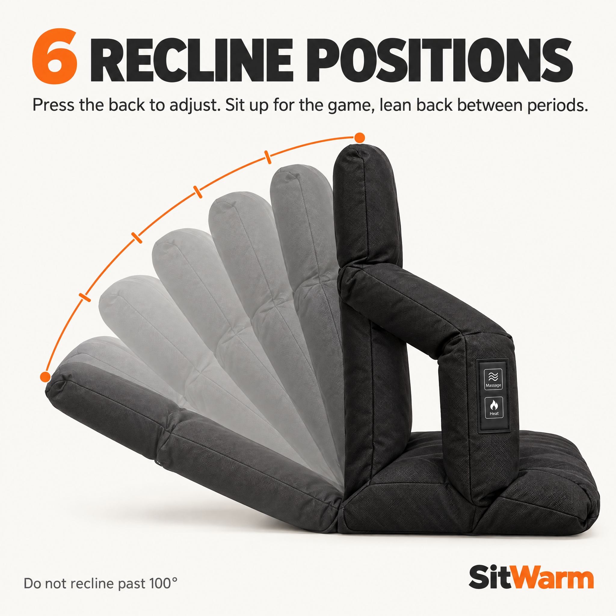 Six recline positions